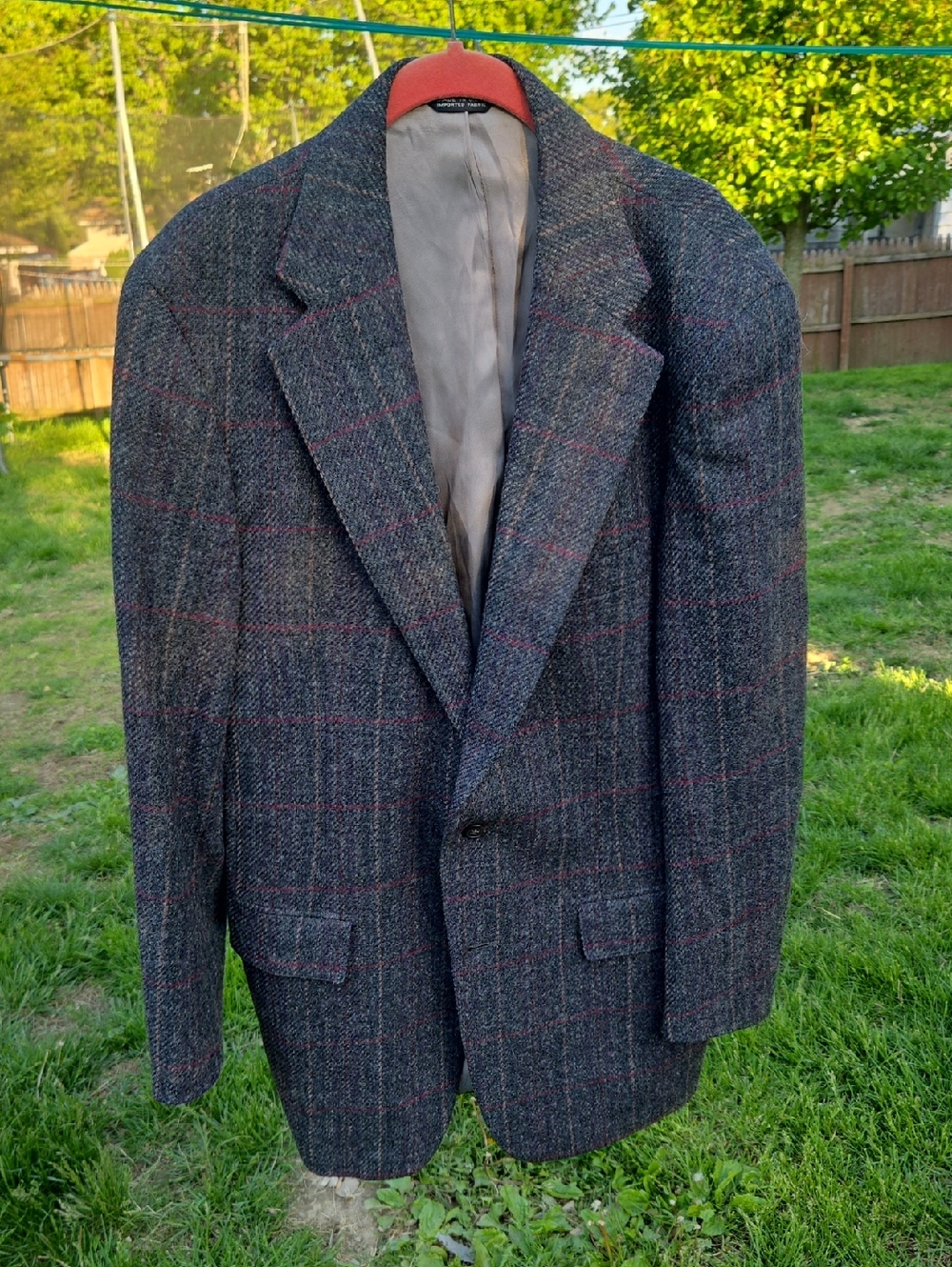 Vintage Polo University Club Ralph Lauren Wool Blazer Worumbo Tweed 40L